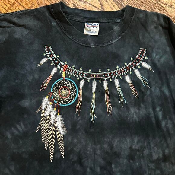Vintage Stone Washed Native American Dream Catcher T Shirt - Picture 2 of 5